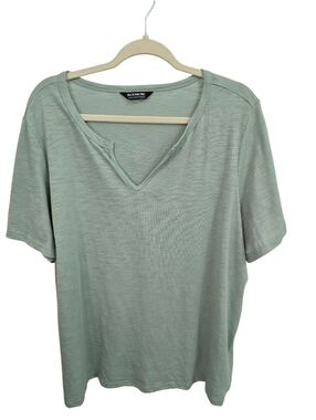 BloomChic Sage Green Short-Sleeve V-Neck Tee